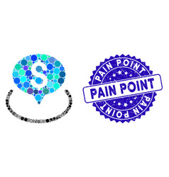 Mosaic Bank Location Icon With Distress Pain Point