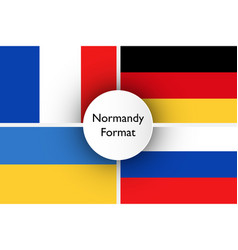 Normandy Format Four Countries Flags