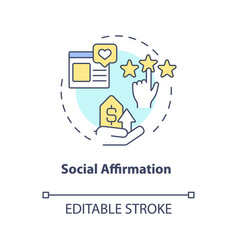 Social Affirmation Concept Icon