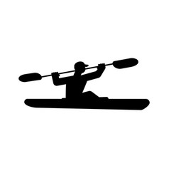 Canoe Sprint Athlete Canoeing Silhouette