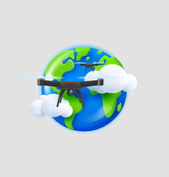 Earth With Quadcopters 3d