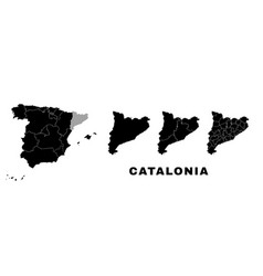 Catalonia Map Autonomous Community In Spain