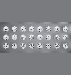 Dice Isometric Variants White Game Cubes Isolated