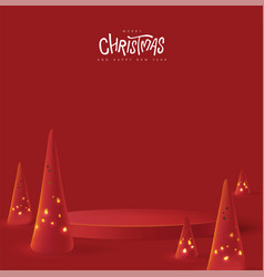 Christmas Banner With Product Display Cylindrical