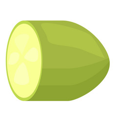 Half Vegetable Marrow Icon Cartoon