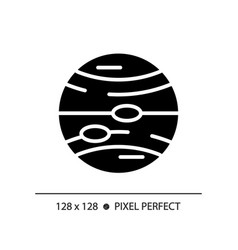 Jupiter Pixel Perfect Black Glyph Icon