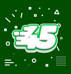 Number 45 3d Speed Icon