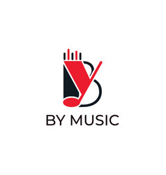 Simple And Modern Music Y B Letter Logo