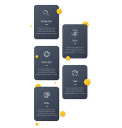 Vertical Infographic Design With Icons And 5