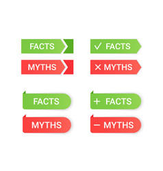 Fact Myth Grunge Rubber Stamps