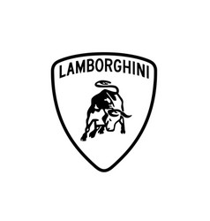 Lamborghini Brand Logo Car Symbol Black Design