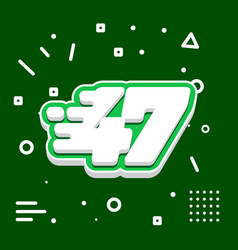 Number 47 3d Speed Icon