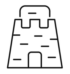 Beach Sand Castle Icon Outline Style