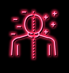 Bipolar Disorder Neon Glow Icon