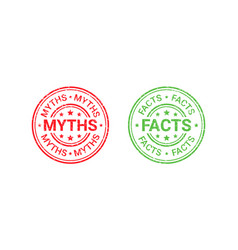 Fact Myth Grunge Rubber Stamps