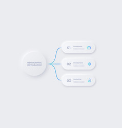 Flowchart Infographic In Neumorphic Style