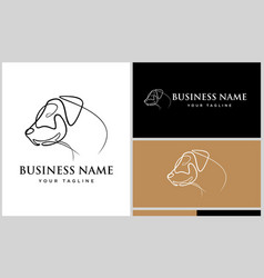 Line Art Dog Logo Design