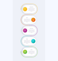 Vertical Infographic Design With Icons And 5