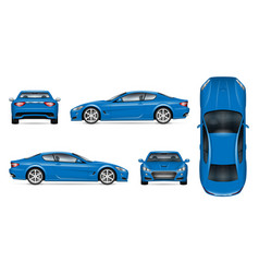 Blue Sports Car Realistic