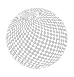 Checkered Globe In Light Grey And White