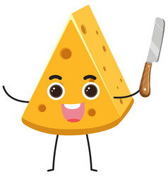 Cheese Cartoon Character Isolated