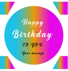 Colorful Happy Birthday Greeting Card Design