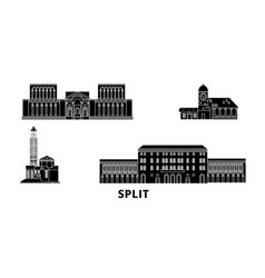 Croatia Split Flat Travel Skyline Set