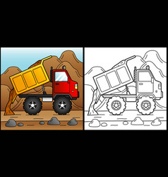 Dump Truck Coloring Page Vehicle