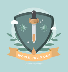 Hand Drawn Flat World Polio Day