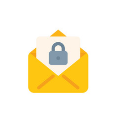 Mail Privacy Icon Flat Data Protect