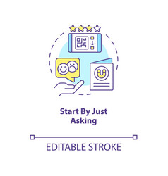 Start By Just Asking Concept Icon