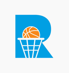 Letter R Basketball Logo Concept Basket Ball