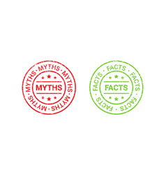 Fact Myth Grunge Round Stamps