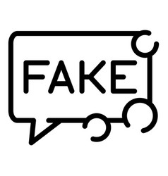 Fake News Chat Icon Outline Style