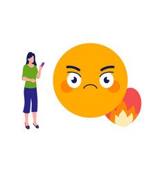 Girl Sending Angry Emoji