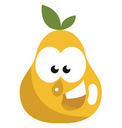 Happy Pear On White Background