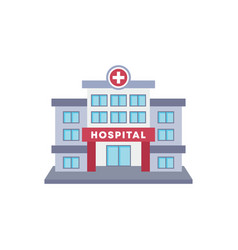 Hospital Building In Flat Style Design