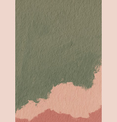 Abstract Green Leaves With Sweet Pink Brush