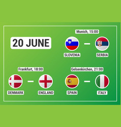 European Football Match Schedule