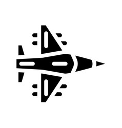 Fighter Jet Airplane Aircraft Glyph Icon