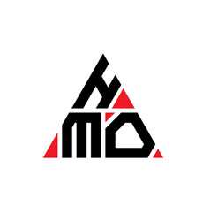 Hmo Triangle Letter Logo Design With Triangle