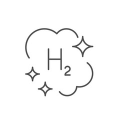 Hydrogen Gas Line Outline Icon