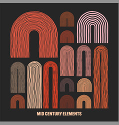 Mid Century Arch Elements Modern Geometric Shapes