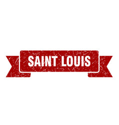 Saint Louis Ribbon Red Louis Grunge Band