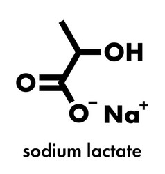 Sodium Lactate Chemical Structure Skeletal Formula