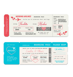 Boarding Pass Ticket Wedding Invitation Templates