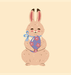 Cute Easter Bunny With An Egg Graphics