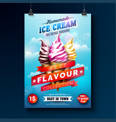 Delicious Ice Cream Flyer Design With Classic