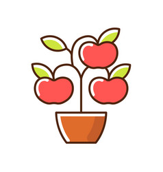 Fruit Trees Shrubs Rgb Color Icon