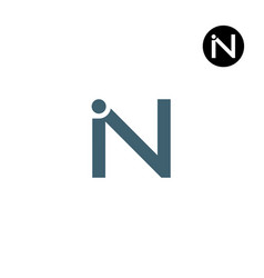 Letter In Ni Monogram Logo Design